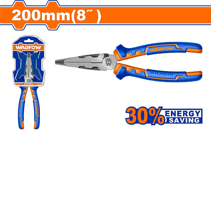 WADFOW 8" High Leverage Long Nose Pliers (200mm) | WPL2718