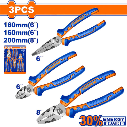 WADFOW 3 Piece High Leverage Pliers Set | WPS0613