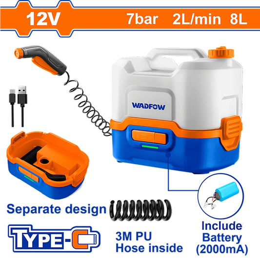 WADFOW 12V Cordless Pressure Washer, USB Type-C (Includes Cable) | WQX2512