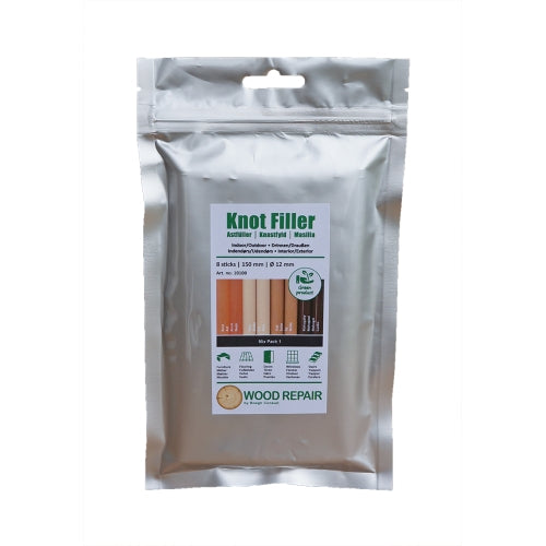 Wood Repair 8Pc Compact MIX PACK #1 Thermelt Knot Filler Sticks 150mm | WR10100