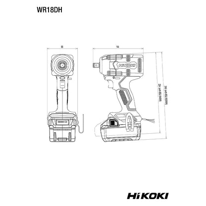 HiKOKI 18V Cordless BL 1/2" Impact Wrench 345Nm (Bare Tool) | WR18DHW2Z