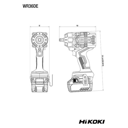 HiKOKI MULTI VOLT (36V) Cordless BL 1/2" Impact Wrench 770Nm (Bare Tool) | WR36DEW2Z