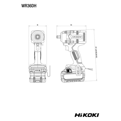 HiKOKI MULTI VOLT (36V) Cordless BL 1/2" Impact Wrench 380Nm (Bare Tool) | WR36DHW2Z