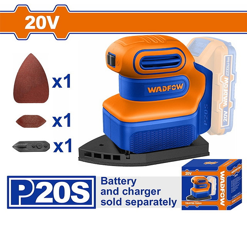 WADFOW 20V Cordless Palm Mouse Sander (Solo Unit) | WRAP5020
