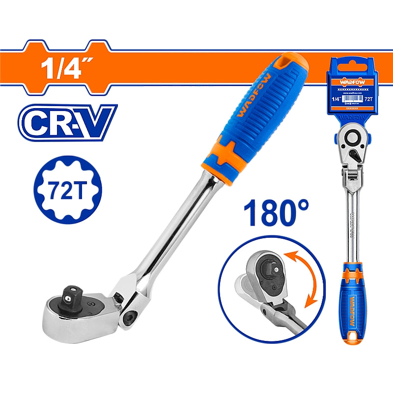 WADFOW 1/4" Dr. Flex Head Ratchet | WRW4214