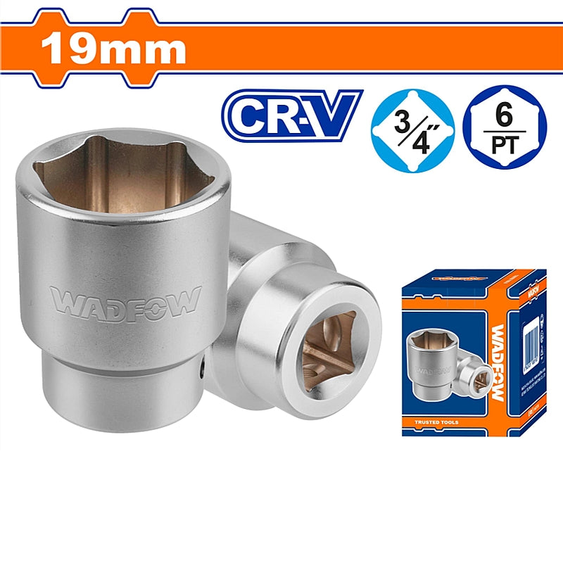 WADFOW 3/4" Drive Hexagonal Socket, 19mm | WSC4519