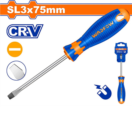 WADFOW Slotted Screwdriver, SL3.0 x 75mm | WSD1233
