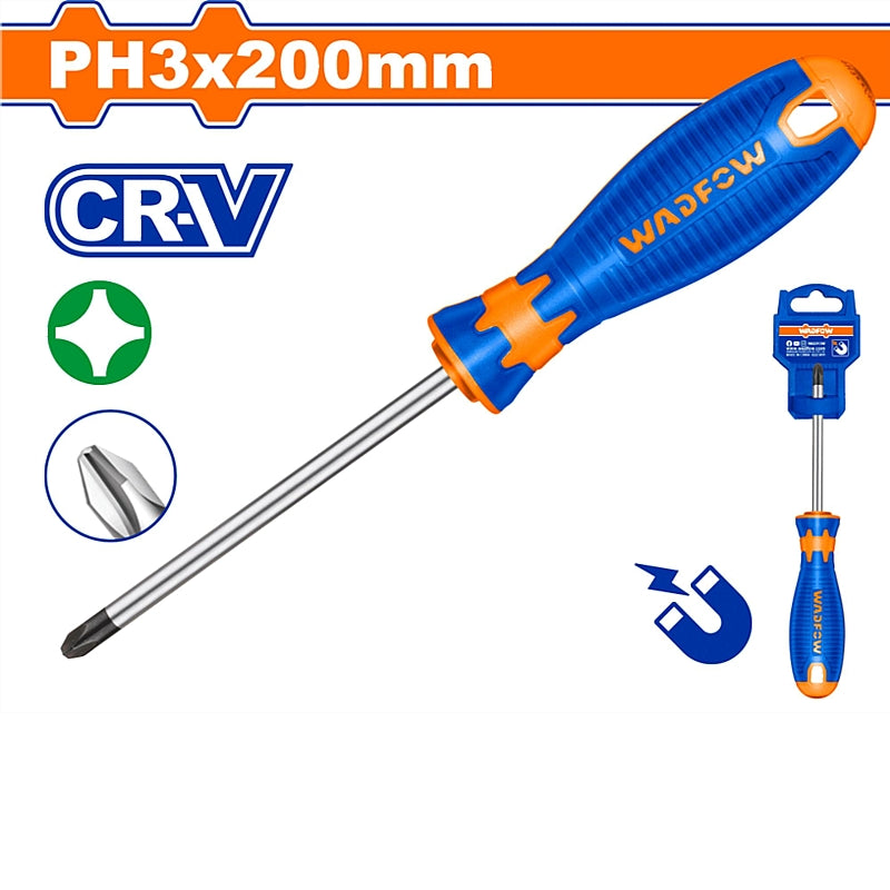 WADFOW Phillips Screwdriver, PH3 x 200mm | WSD2238
