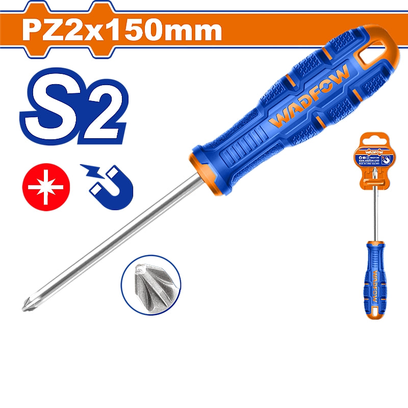 WADFOW Pozidriv Screwdriver, PZ2 x 150mm | WSDC226