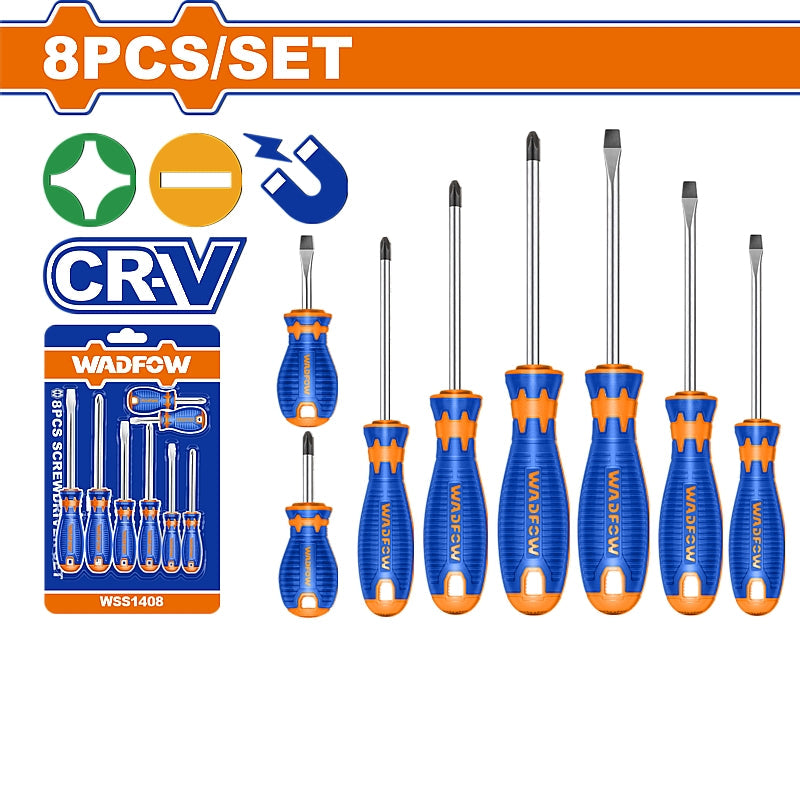 WADFOW 8 Piece Screwdriver Set | WSS1408