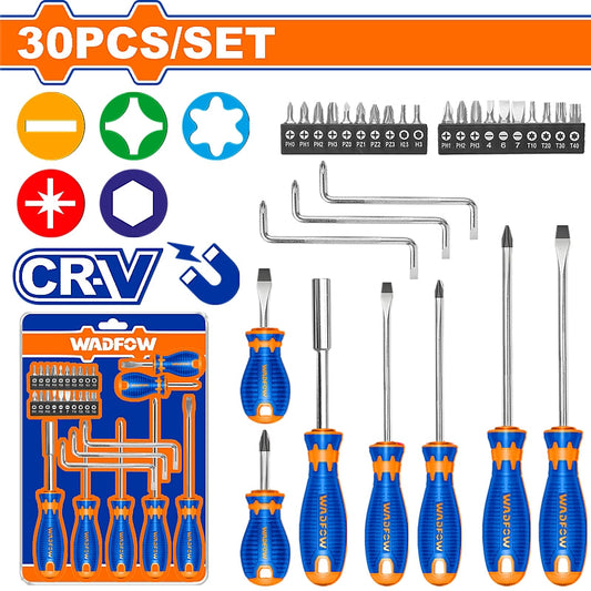 WADFOW 30 Piece Screwdriver Set | WSS1430