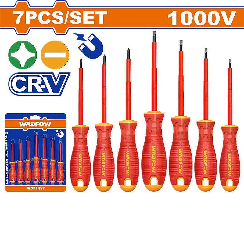 WADFOW 7 Piece Insulated Screwdriver Set | WSS7407
