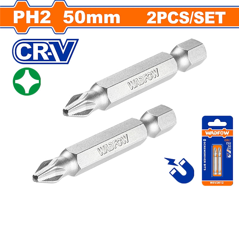 WADFOW Screwdriver Bits, PH2 x 50mm | WSV2K12