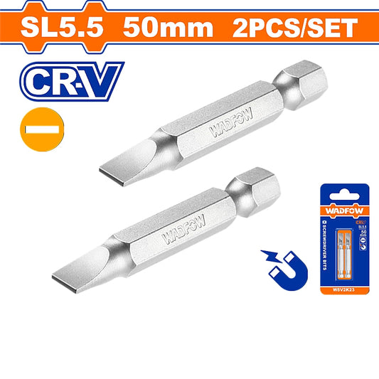 WADFOW Screwdriver Bits, SL5.5 x 0.8 x 50mm | WSV2K23