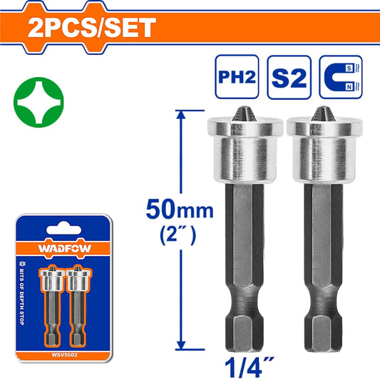 WADFOW Bits of Depth Stop, PH2 x 50mm | WSV5602
