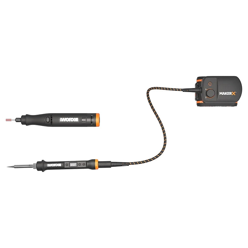 Worx MakerX 2-In-1 Rotary Tool and Soldering Iron with Control Hub, 2.0Ah Kit | WX988