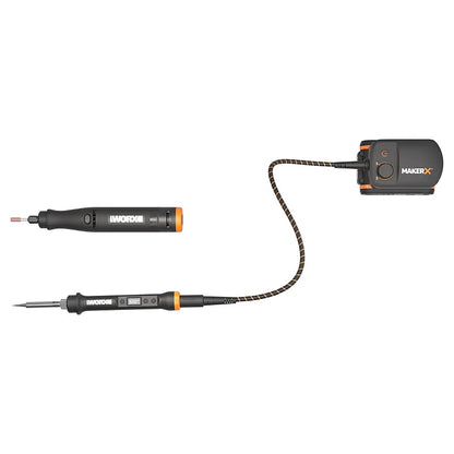 Worx MakerX 2-In-1 Rotary Tool and Soldering Iron with Control Hub, 2.0Ah Kit | WX988