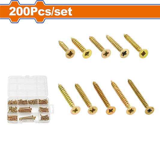 WADFOW 200 Piece Chipboard Screw Kit | WXSCB03