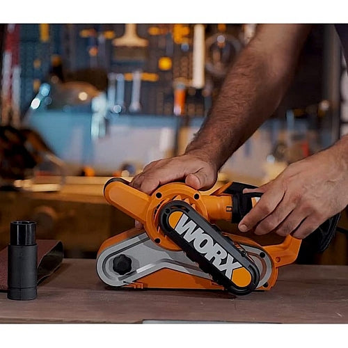 yu1012　803535 Worx Belt Sander 76mm x 533mm, 950W | WX661.1 – Tools4