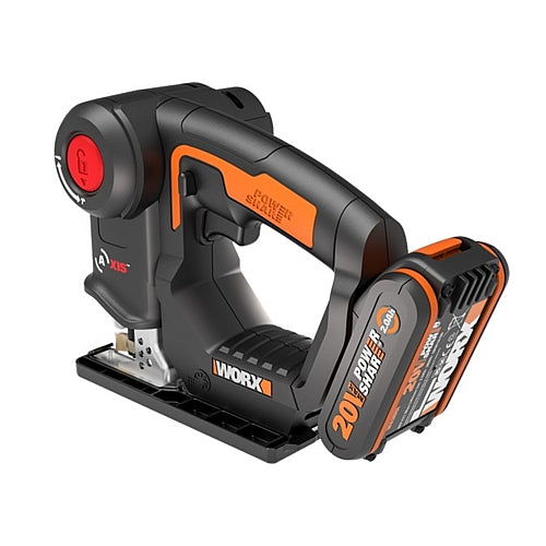 Worx - 20V Cordless AXIS 2-In-1 Jigsaw & Sabre Saw 2.0Ah Kit