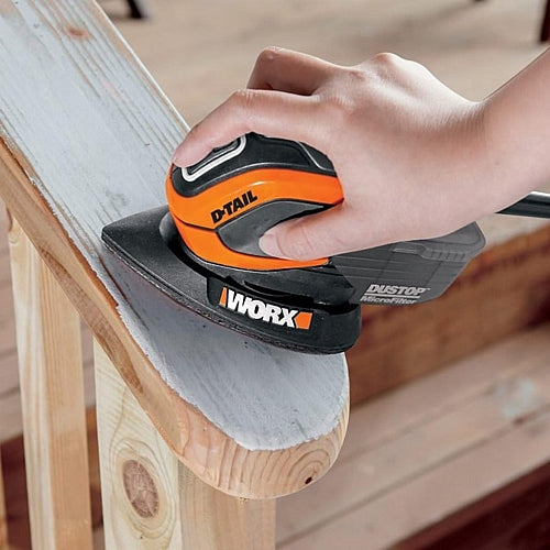 Worx - Corded D-Tail Mouse Sander - 65W + 22 Piece Accessory Kit