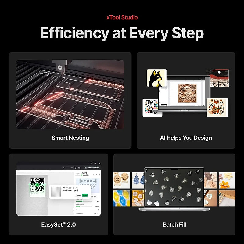 xTool - P3 Desktop CO2 Laser Cutter, 80W | XTL070
