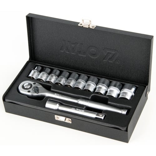 YATO 12Pc 1/2" Socket Set In Metal Case 10-24mm | YT-12621