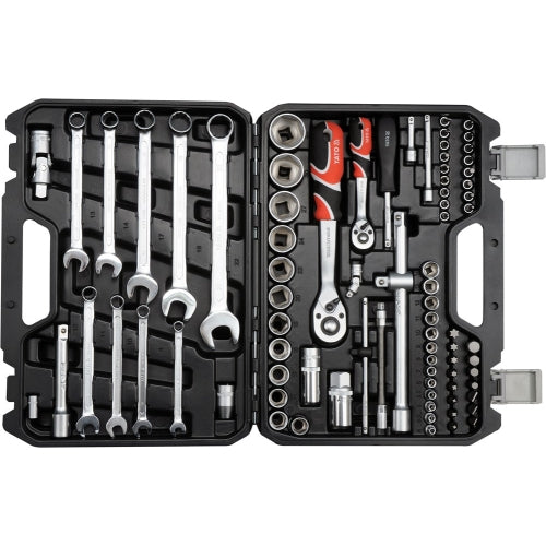 YATO 82Pc Tool Set In Case - 1/4" & 1/2" | YT-12691