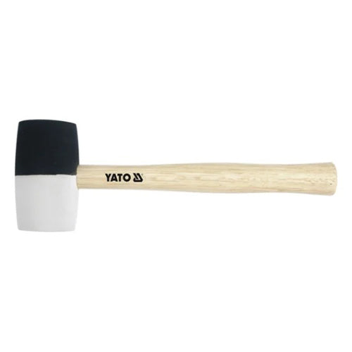 YATO Black & White Rubber Mallet - Wooden Handle 750g | YT-4604
