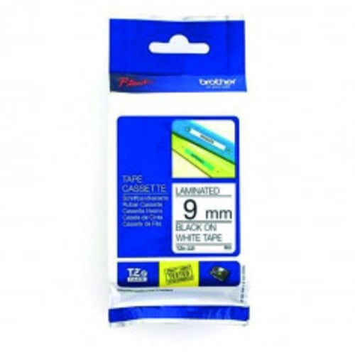 Brother TZ Flexible Label Tape 9mm x 8.0M Black on White | TZFX9BKWT
