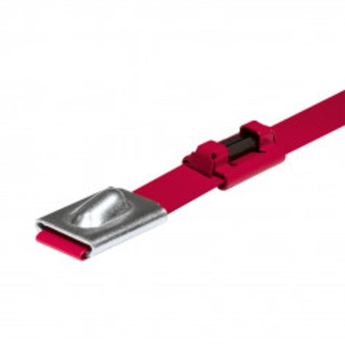 Cable Tie Ball Stainless 316 201 x 4.6mm Red Coating HF | MBT8HHFRFID
