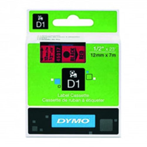 Dymo Label Tape 12mm Blue on Red | DYT12BKRD
