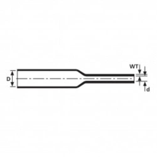 Heatshrink LVR 6.4/3.2mm Yellow | LVR64TYL