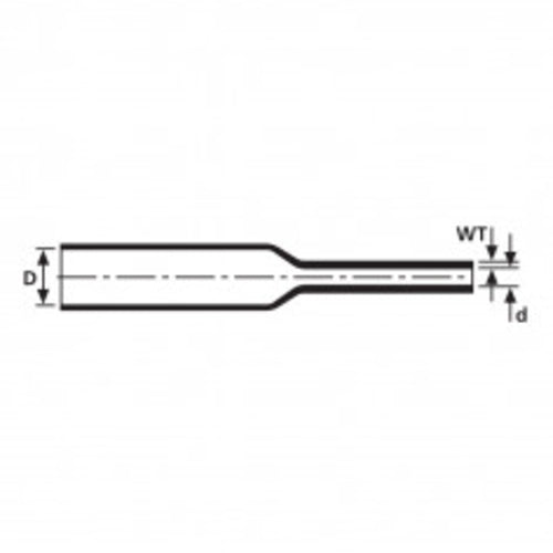Heatshrink LVR 76.2/38.1mm Black | LVR762TBK