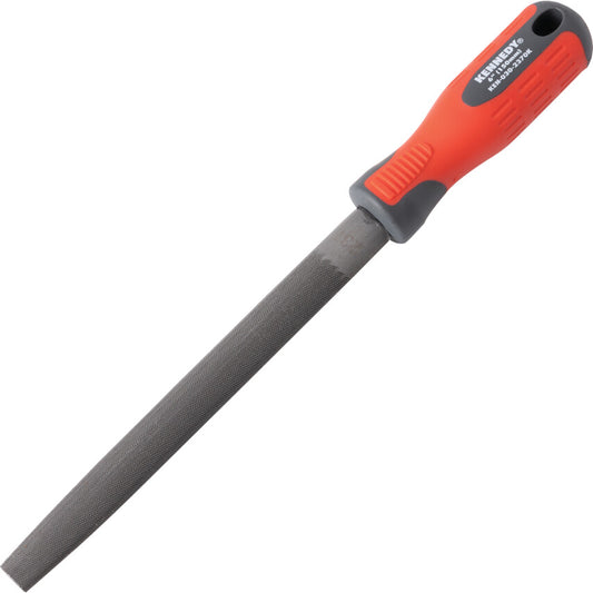 Kennedy Engineer's Hand File, Half Round, 2nd Cut with Handle, 150mm (6") | KEN0302370K
