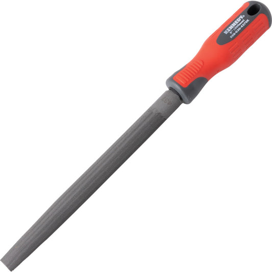 Kennedy Engineer's Hand File, Half Round, 2nd Cut with Handle, 200mm (8") | KEN0304370K