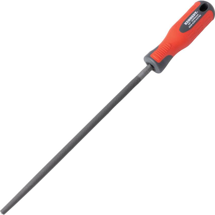 Kennedy Engineer's Hand File, Round, 2nd Cut with Handle, 250mm (10") | KEN0306270K