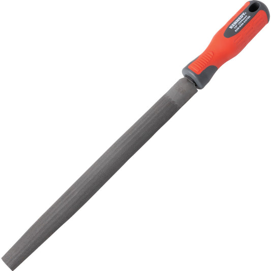 Kennedy Engineer's Hand File, Half Round, 2nd Cut with Handle, 250mm (10") | KEN0306370K