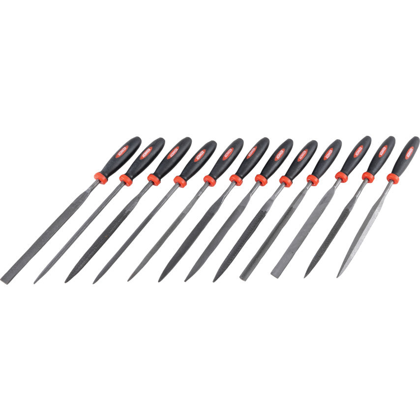 Kennedy 12Pc Assorted Needle File Set, Cut 2, 16cm (6-1/2") | KEN0316990K