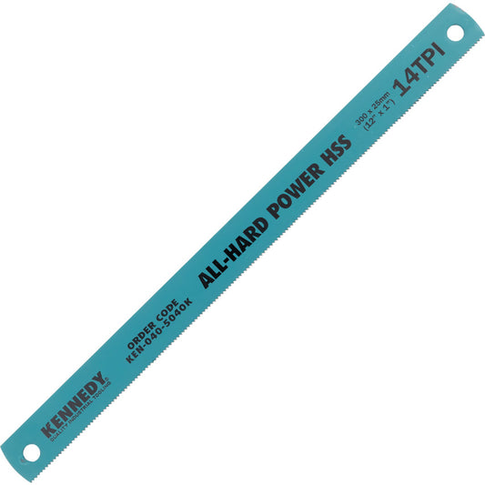 HSS Power Saw Blade, All Hard, 300mm (12"x1"x14TPI) | KEN0405040K