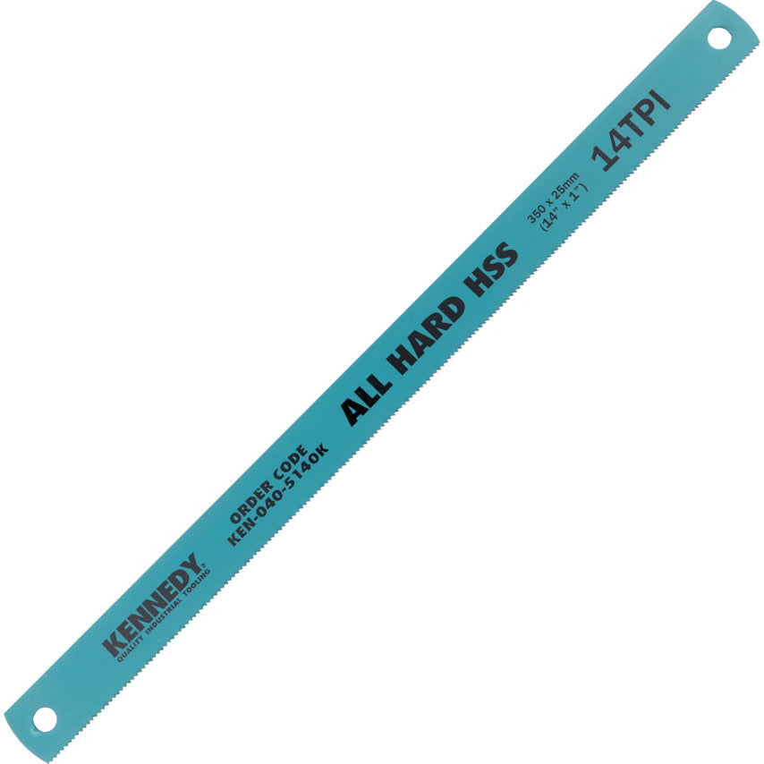 HSS Power Saw Blade, All Hard, 350mm (14"x1"x14TPI) | KEN0405140K