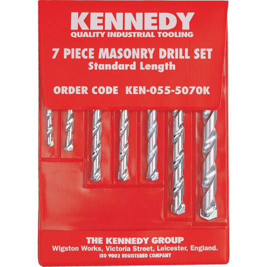7Pc TCT Rotary Masonry Drill Bit Set, Straight, 4-10mm | KEN0555070K
