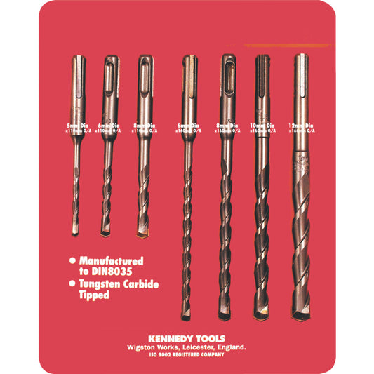 7Pc TCT SDS-Plus Masonry Drill Bit Set, 5-12mm | KEN0577000K