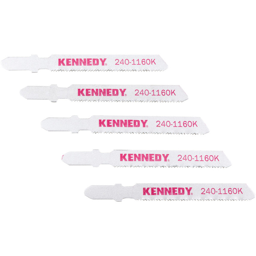 5Pk HSS HD Jigsaw Blades, Wavy Set Teeth, T118A | KEN2401160K