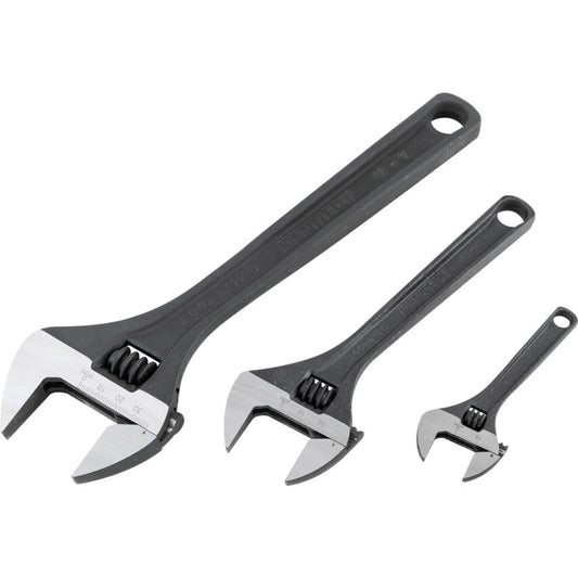 Kennedy 3Pc 4"/8"/12" Phosphate Finish Adjustable Wrench Set | KEN5010600K