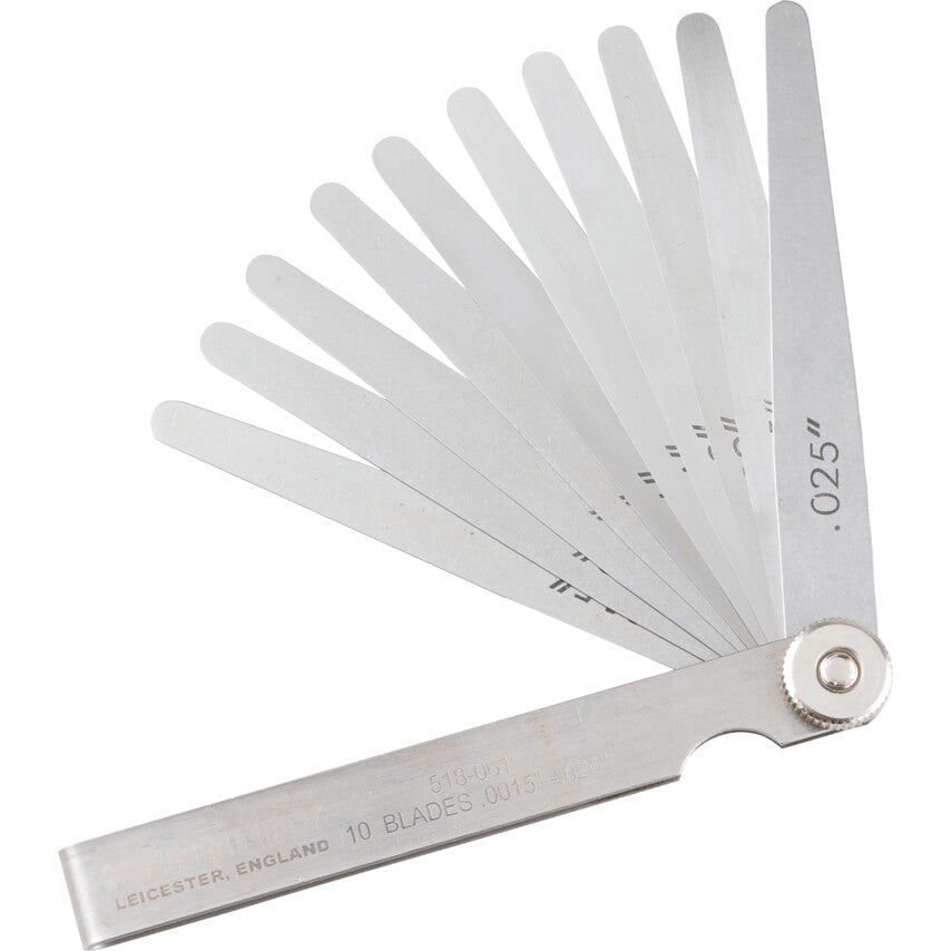 Kennedy 10-Blade Imperial Feeler Gauge, 0.0015" to 0.025" | KEN5180610K