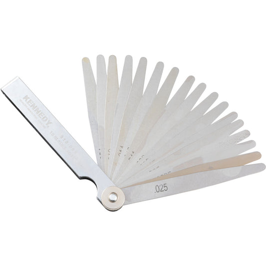 Kennedy 18-Blade Imperial Feeler Gauge, 0.0015" to 0.025" | KEN5180650K