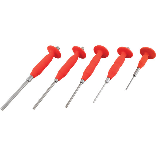 Kennedy 5Pc 3-8mm Long Parallel Pin Punch Set, Cushion Grip | KEN5182330K