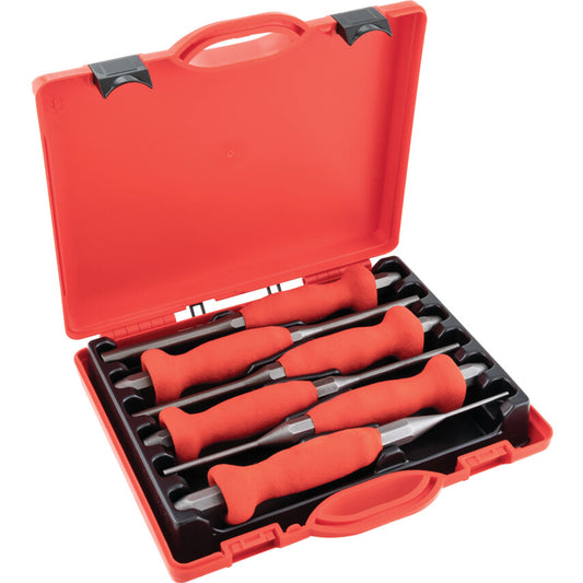 Kennedy 6Pc 2-8x150mm Parallel Pin Punch Set, Cushion Grip | KEN5182331K