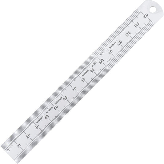 Engineer's Rule, Round End, Rigid Blade, 150mm | KEN5183130K